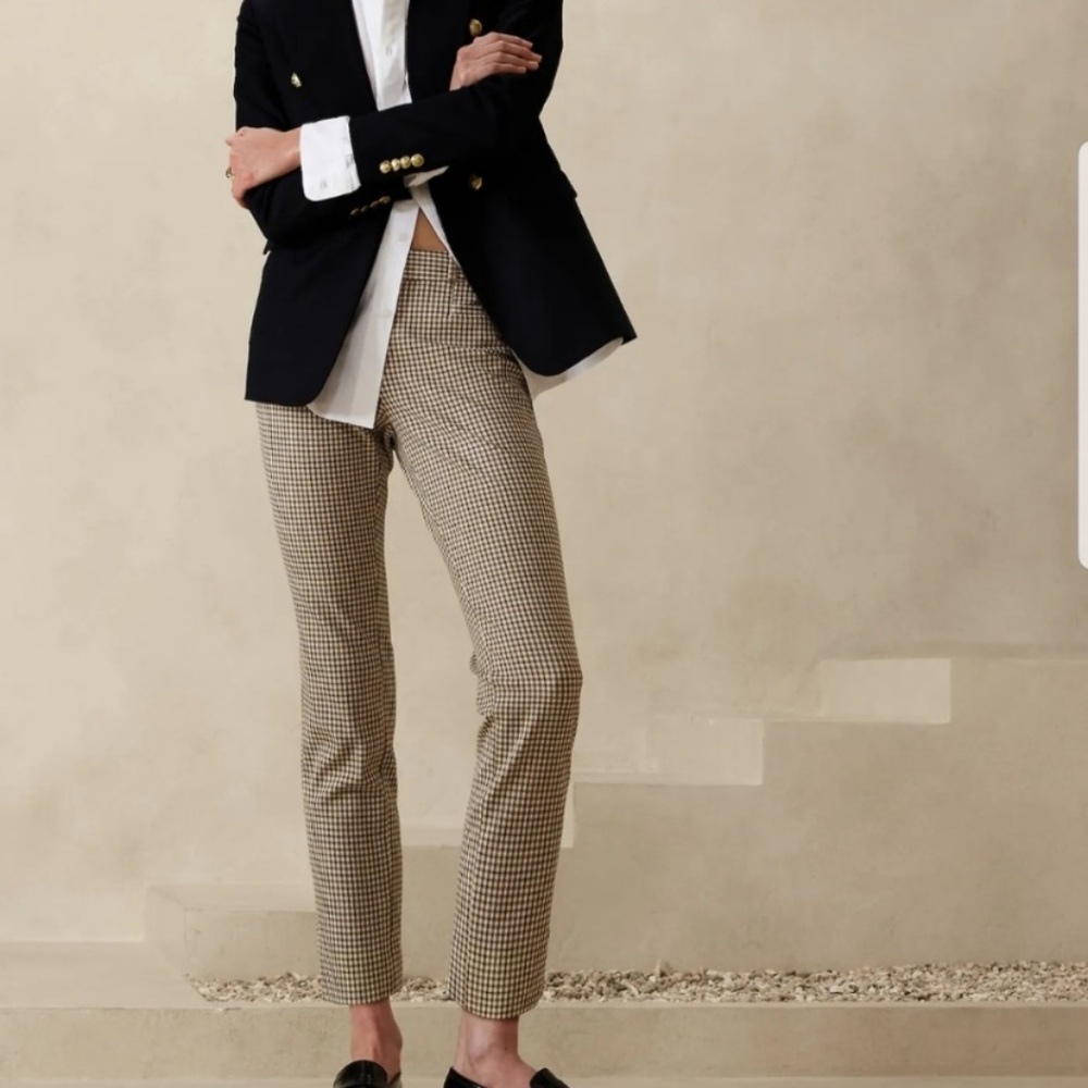 Banana Republic Plaid High Rise Sloan Pants